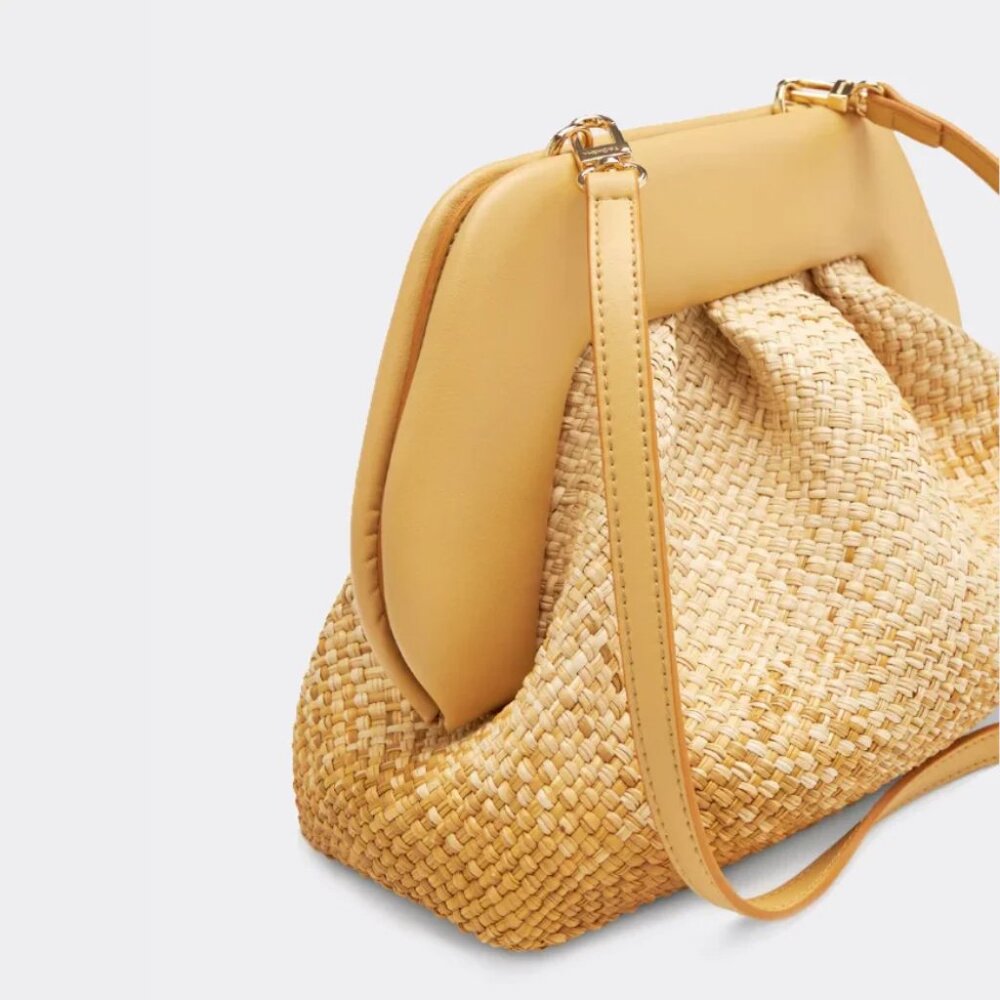 Themoire Tia Degrade Straw Crossbody Bag - Natural - Picture 4 of 10